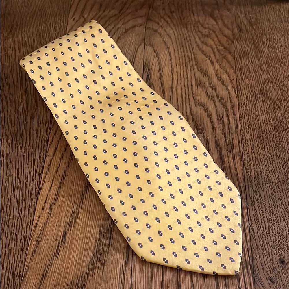 Vintage Yellow Patterned Men's Tie